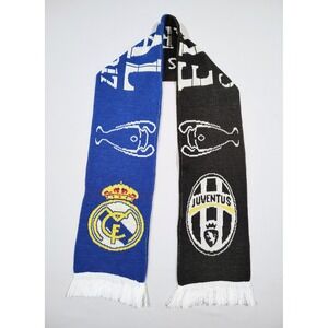 CARDIFF 2017 Champions Scarf League Finsl UEFA JUVENTUS  REAL MADRID Blue Soccer